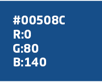 #00508C R:0 G:80 B:14