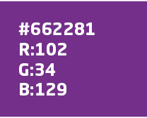 #662281 R:102 G:34 B:12