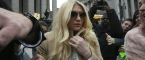 Pop star Kesha leaves Supreme court in New York, Friday, Feb. 19, 2016. (AP Photo/Mary Altaffer)