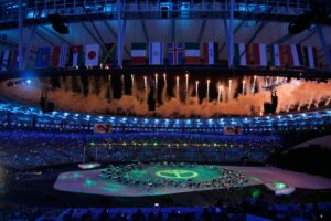 Rio de Janeiro - Cerimônia de abertura dos Jogos Olímpicos Rio 2016 no Estádio do Maracanã. (Fernando Frazão/Agência Brasil)