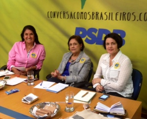 Thelma, a nova prefeita de Chapada dos Guimarães, Solange Jurema e Nancy Thame, vereadora de Piracicaba Foto: Tania Ribeiro